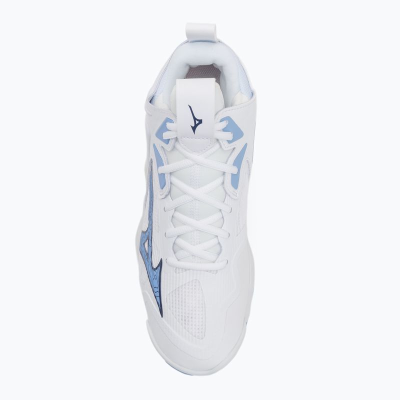 Волейболни обувки Mizuno Wave Momentum 3 Mid бели/bellwether сини/belair сини 5