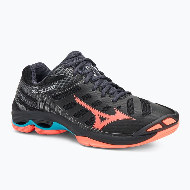 Обувки за волейбол Mizuno Wave Voltage 2 black/neon flame/peacock blue