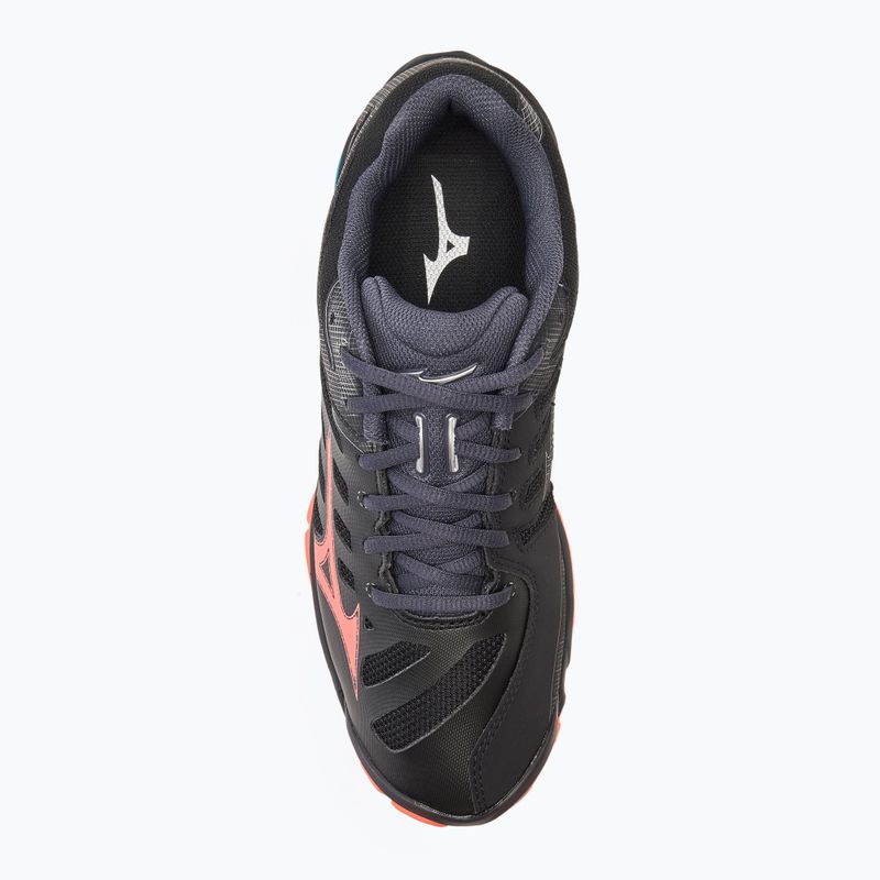 Обувки за волейбол Mizuno Wave Voltage 2 black/neon flame/peacock blue 5