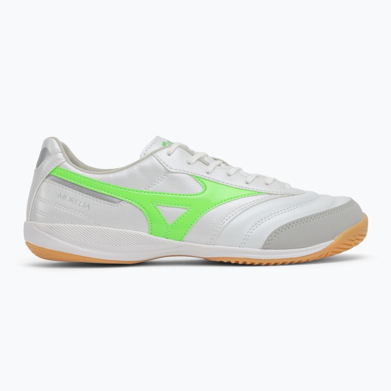 Мъжки футболни обувки Mizuno Morelia Sala Pro IN white/neon green/galaxy silver 2