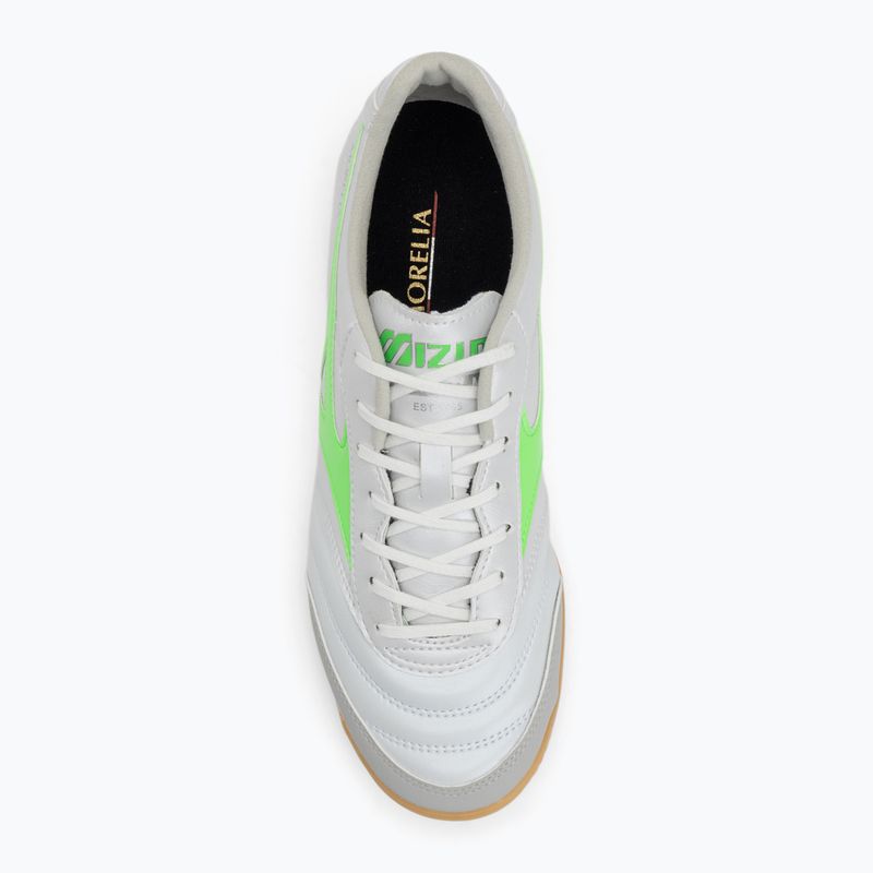 Мъжки футболни обувки Mizuno Morelia Sala Pro IN white/neon green/galaxy silver 5