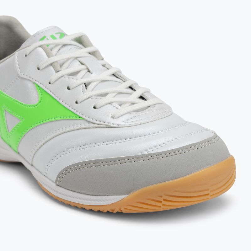 Мъжки футболни обувки Mizuno Morelia Sala Pro IN white/neon green/galaxy silver 7