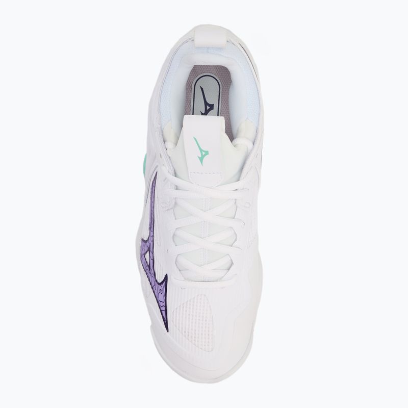 Обувки за волейбол Mizuno Wave Momentum 3 white/violet indigo/camellia rose 5