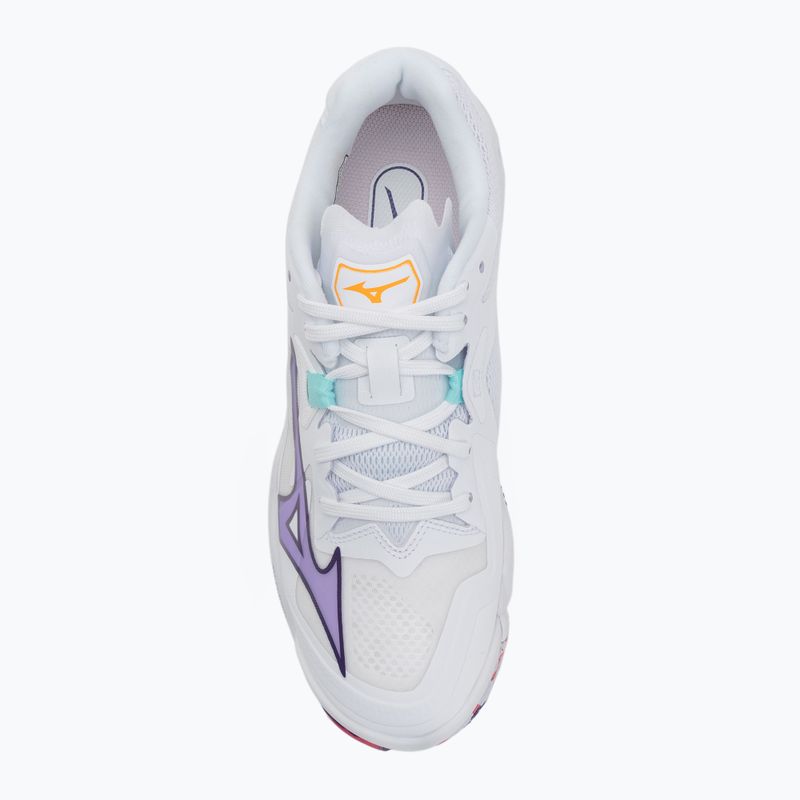 Дамски волейболни обувки Mizuno Wave Lightning Z8 бели/виолетов индиго/camelliaros 5