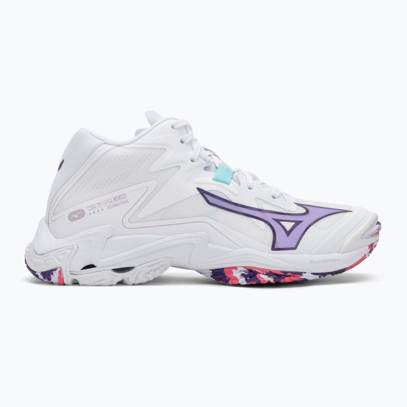 Дамски волейболни обувки Mizuno Wave Lightning Z8 Mid бели/лилаво индиго/camelliaros 2