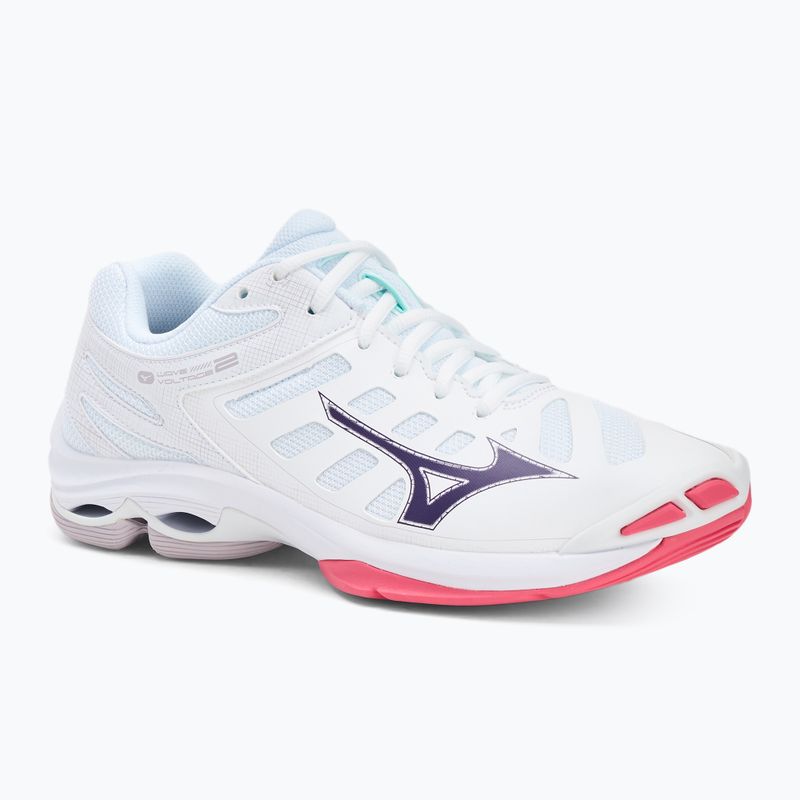 Обувки за волейбол Mizuno Wave Voltage 2 white/violet indigo/camellia rose