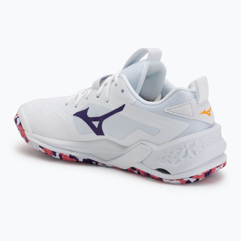 Обувки за хандбал Mizuno Wav Stealth Neo 2 white/violet indigo/camellia rose 3
