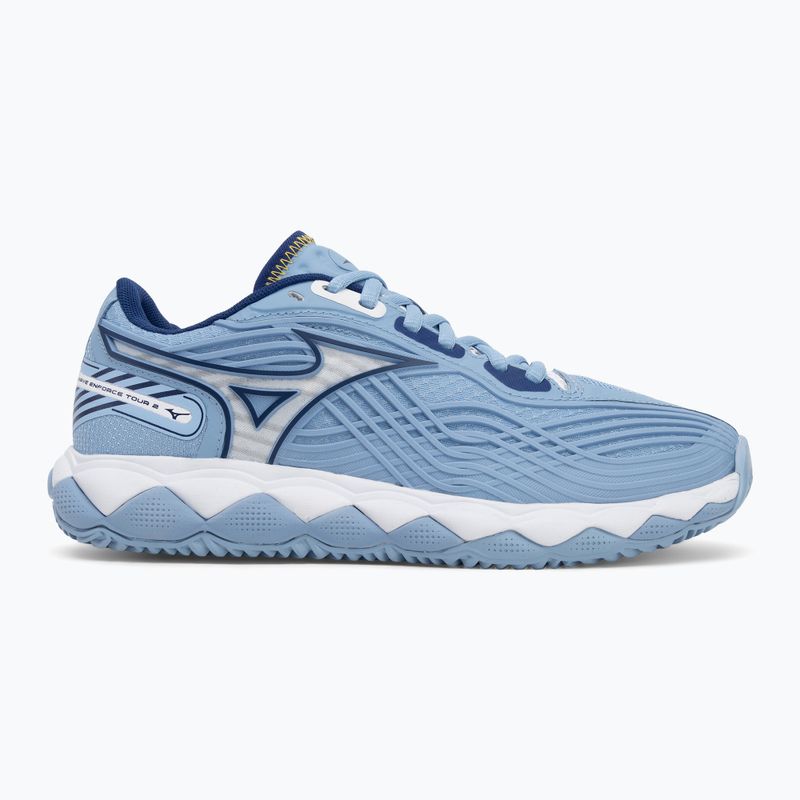 Дамски обувки за тенис Mizuno Wave Enforce Tour 2 CC bel air blue/ white/ bellwether blue 2