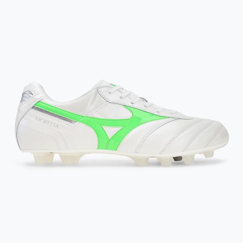 Мъжки футболни обувки Mizuno Morelia II Japan Md white/neon green/galaxy silver 2