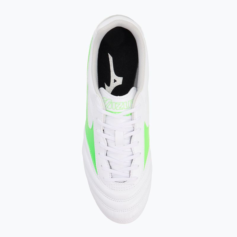 Мъжки футболни обувки Mizuno Morelia II Club Md white/neon green/galaxy silver 5