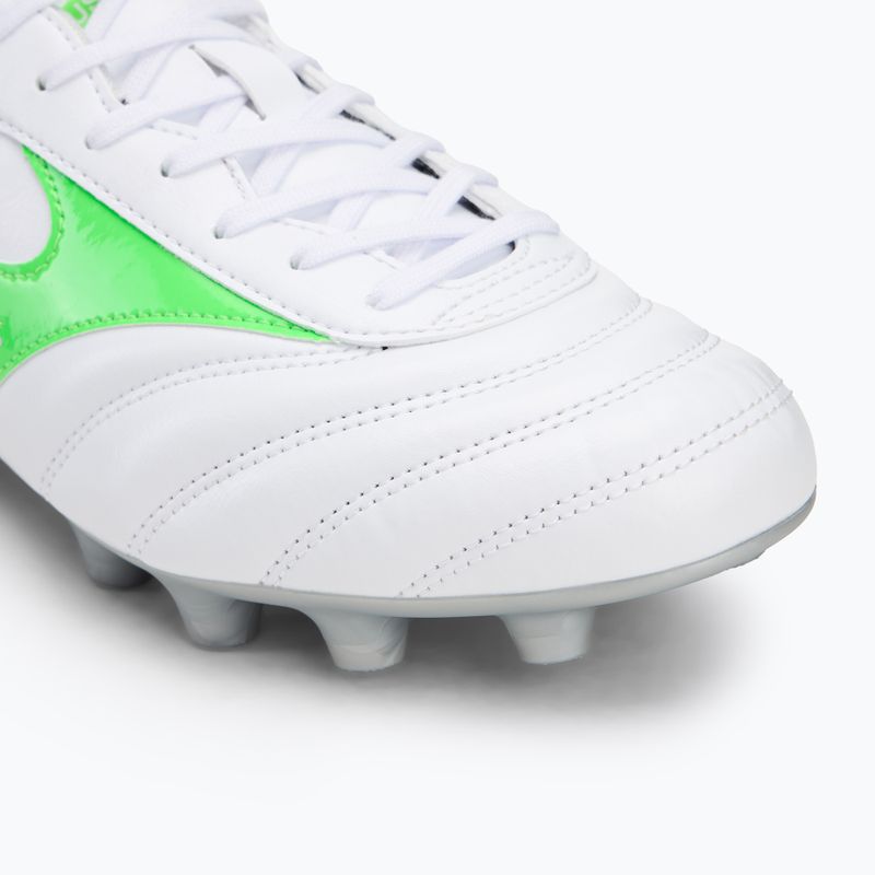 Мъжки футболни обувки Mizuno Morelia II Club Md white/neon green/galaxy silver 7