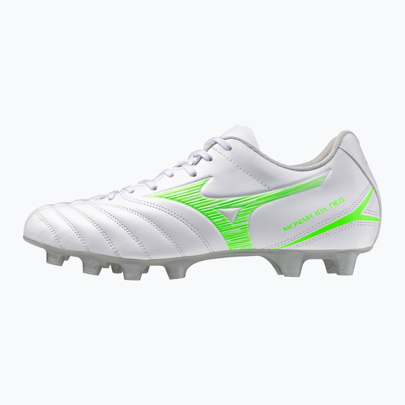 Мъжки футболни обувки Mizuno Monarcida Neo III Select Md white/neon green 8