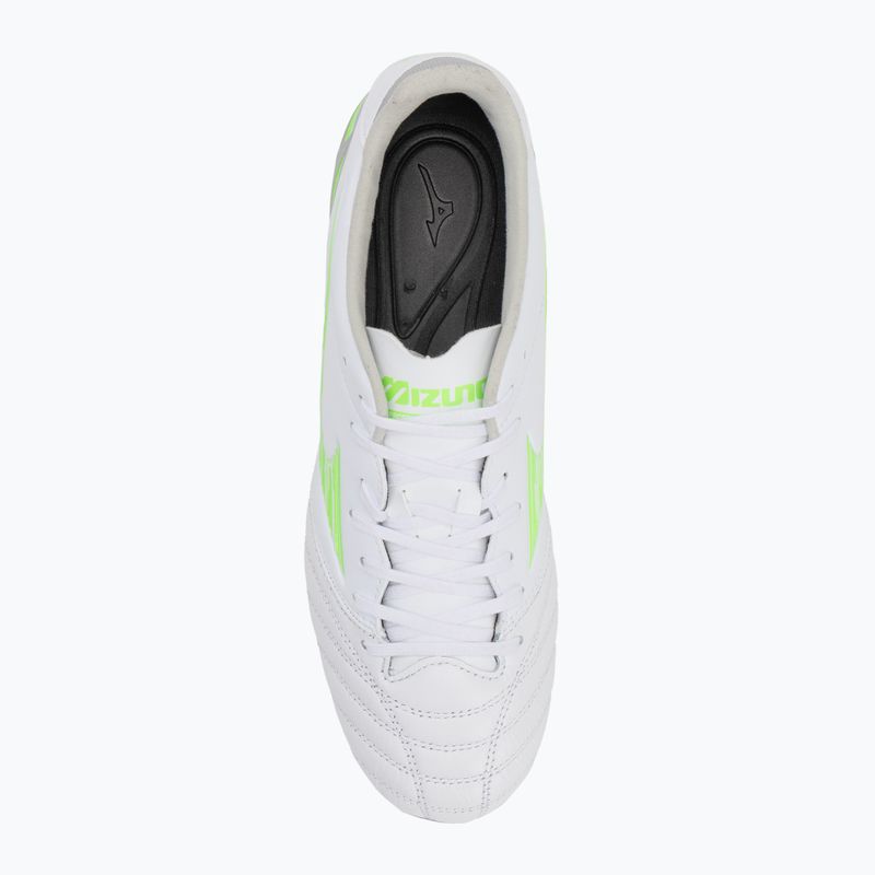 Мъжки футболни обувки Mizuno Morelia Neo IV Pro Md white/neon green/cool gray 3c 5
