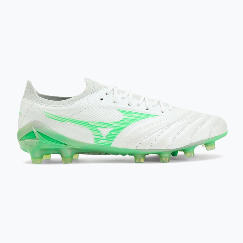 Мъжки футболни обувки Mizuno Morelia Neo IV Β Elite MD white/neon green/cool grey 3c 2