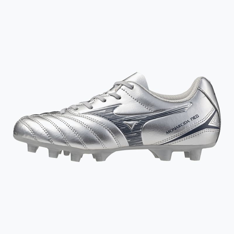 Детски футболни обувки Mizuno Monarcida Neo III Select Jr Md galaxy silver/8605 c/gold