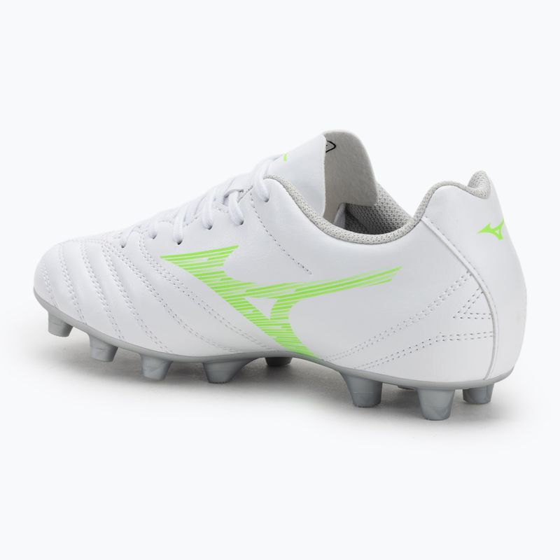 Детски футболни обувки Mizuno Monarcida Neo III Select Jr Md white/neon green 3