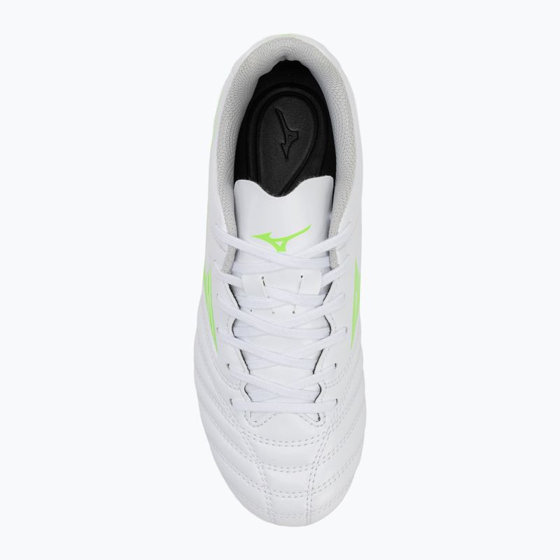 Детски футболни обувки Mizuno Monarcida Neo III Select Jr Md white/neon green 5
