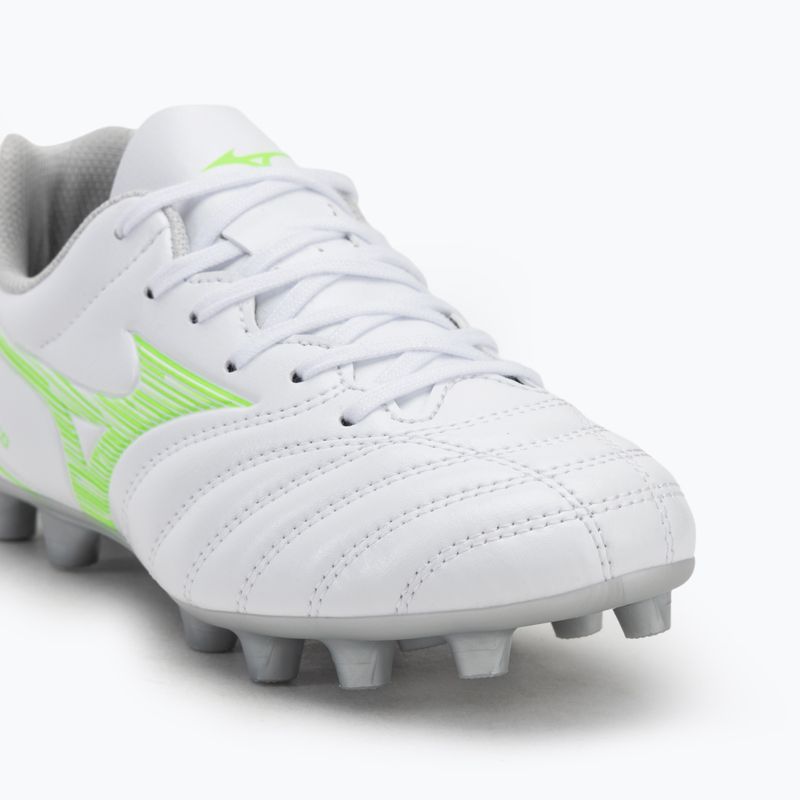 Детски футболни обувки Mizuno Monarcida Neo III Select Jr Md white/neon green 7