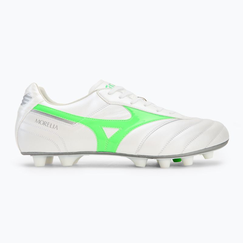 Мъжки футболни обувки Mizuno Morelia II Elite Md white/neon green/galaxy silver 2