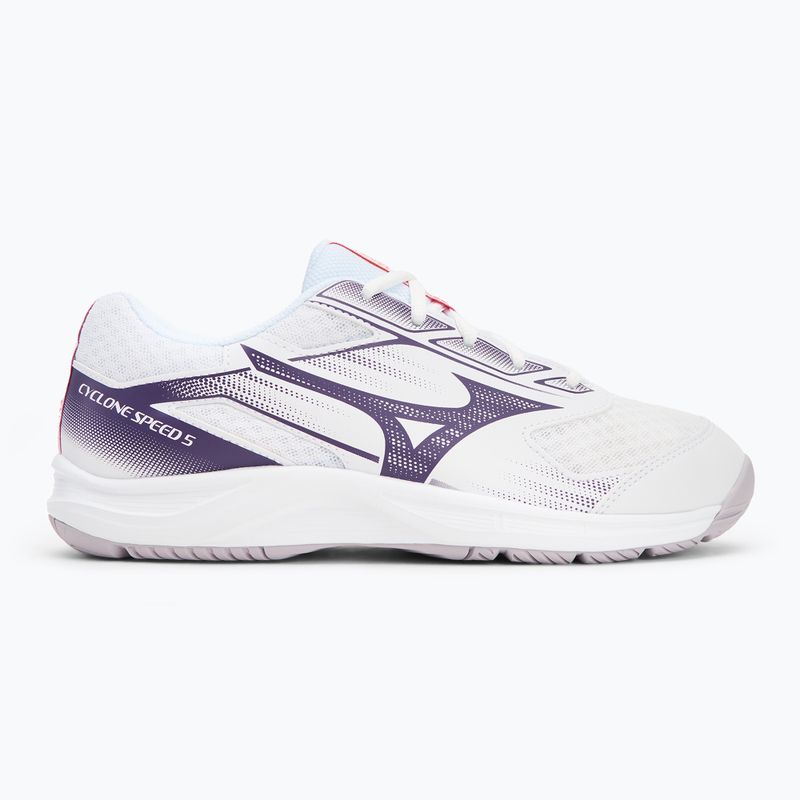 Обувки за волейбол Mizuno Cyclone Speed 5 white/violet indigo/camellia rose 2