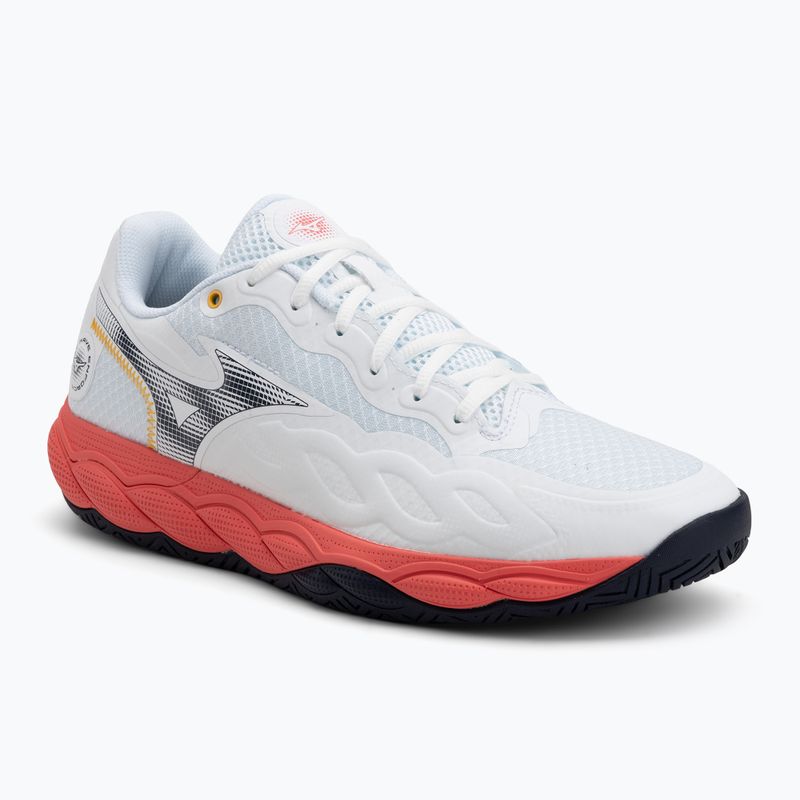 Мъжки обувки за тенис Mizuno Wave Enforce Court AC white/baritone blue/calypso coral