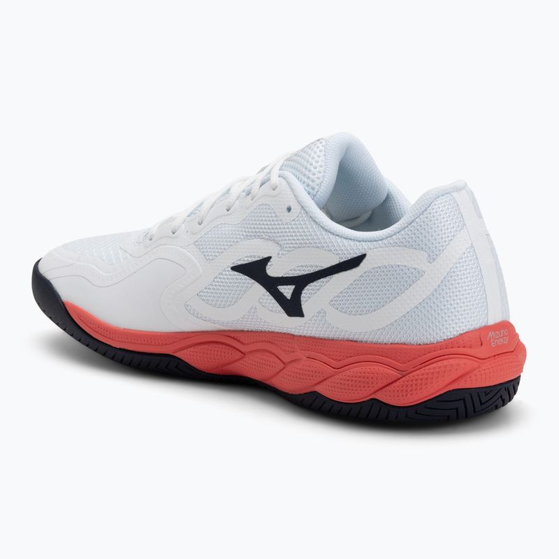 Мъжки обувки за тенис Mizuno Wave Enforce Court AC white/baritone blue/calypso coral 3