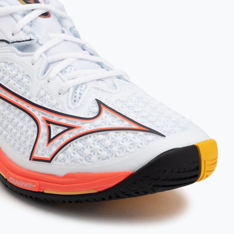 Мъжки обувки за тенис Mizuno Wave Exceed Tour 6 AC white/fiery coral 2/citrus 7
