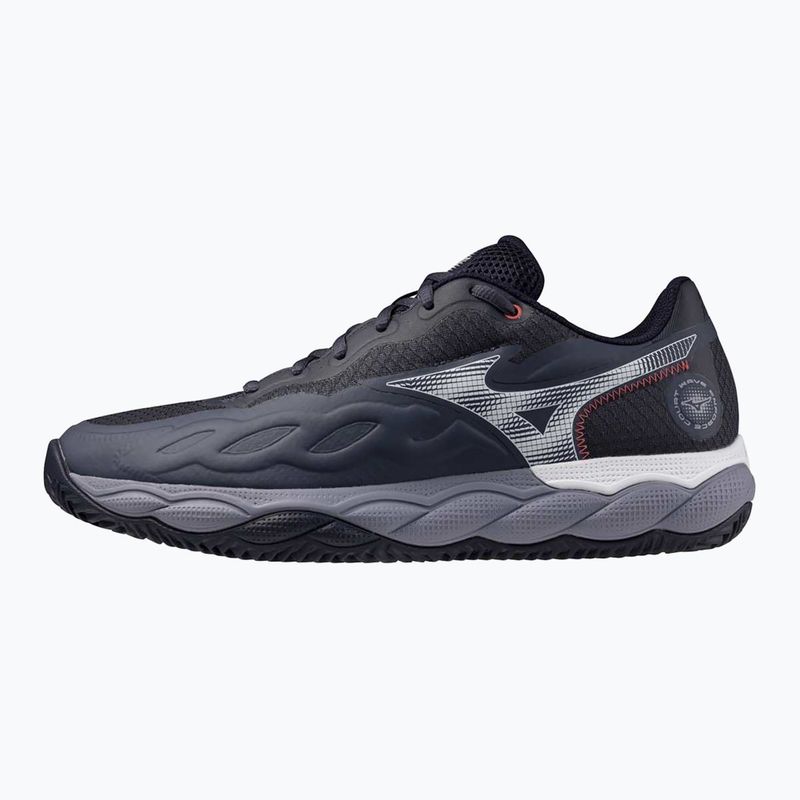 Mizuno Wave Enforce Court CC обувки за тенис odyssey сиво/бяло/син гранит