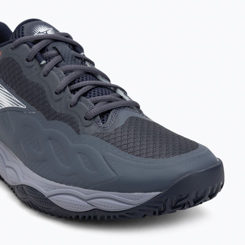 Mizuno Wave Enforce Court CC обувки за тенис odyssey сиво/бяло/син гранит 7