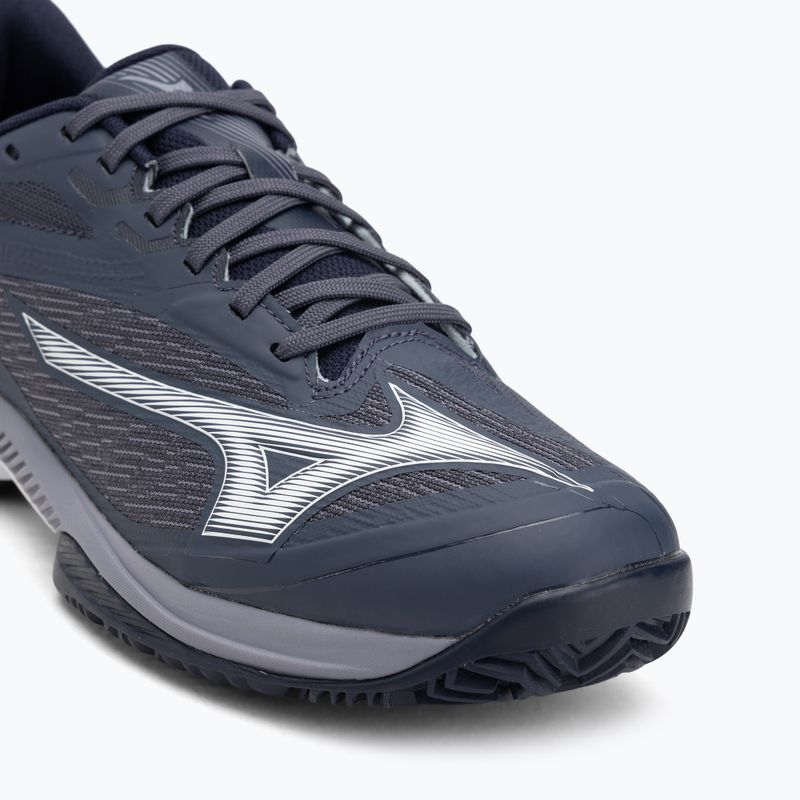 Mizuno Wave Exceed Court CC обувки за тенис odyssey сиво/бяло/син гранит 7