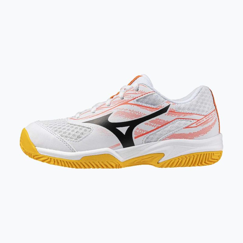Детски обувки за тенис Mizuno Break Shot 5 Jr CC white/calypso coral/citrus 8
