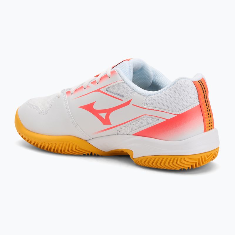 Детски обувки за тенис Mizuno Break Shot 5 Jr CC white/calypso coral/citrus 3