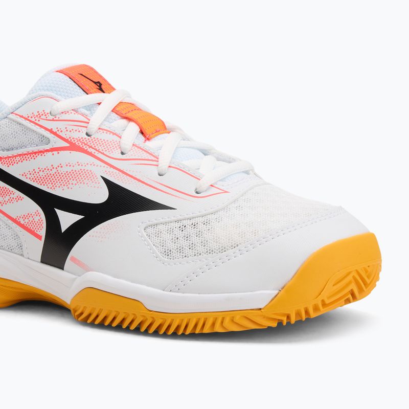 Детски обувки за тенис Mizuno Break Shot 5 Jr CC white/calypso coral/citrus 7
