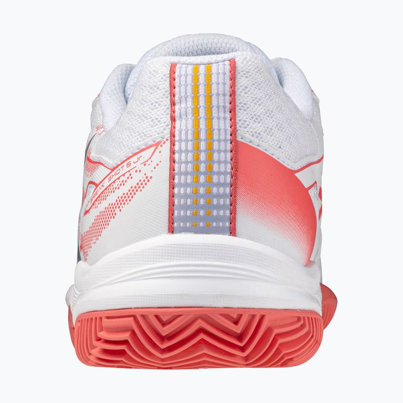 Детски обувки за тенис Mizuno Break Shot 5 Jr CC white/blue granite/calypso coral 10