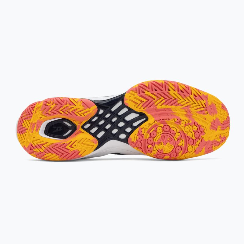 Обувки за бадминтон Mizuno Wave Claw 3 бели/цитрусови/калипсо коралови 4