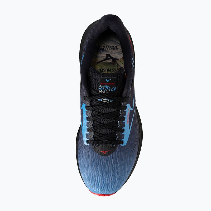 Mizuno Wave Rider 29 обувки за бягане amsterdam black/all aboard/high risk red 12