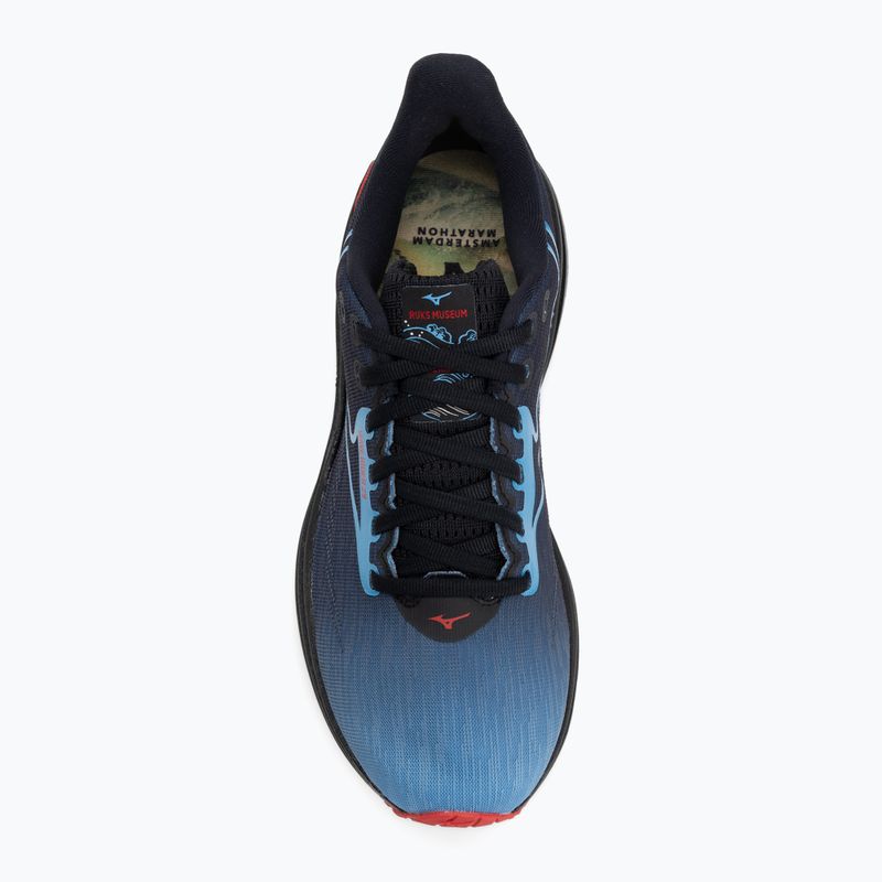 Mizuno Wave Rider 29 обувки за бягане amsterdam black/all aboard/high risk red 5