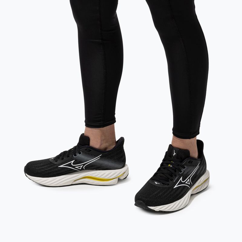 Дамски обувки за бягане Mizuno Wave Inspire 21 black/white/vibrant yellow 10