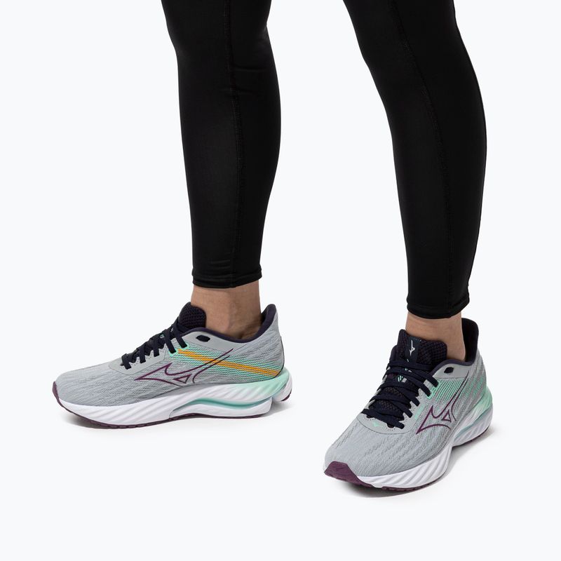 Дамски обувки за бягане Mizuno Wave Inspire 21 перлено синьо/тъмно лилаво/ледено зелено 10