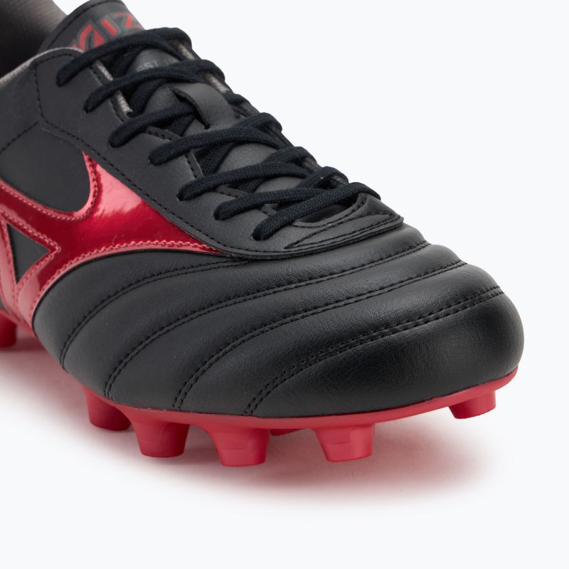 Футболни обувки Mizuno Morelia II Club FG black/morelia 40th red/black sand 7