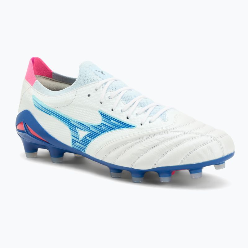 Мъжки футболни обувки Mizuno Morelia Neo IV Β Elite MD white/tanager turquoise/pink tetra