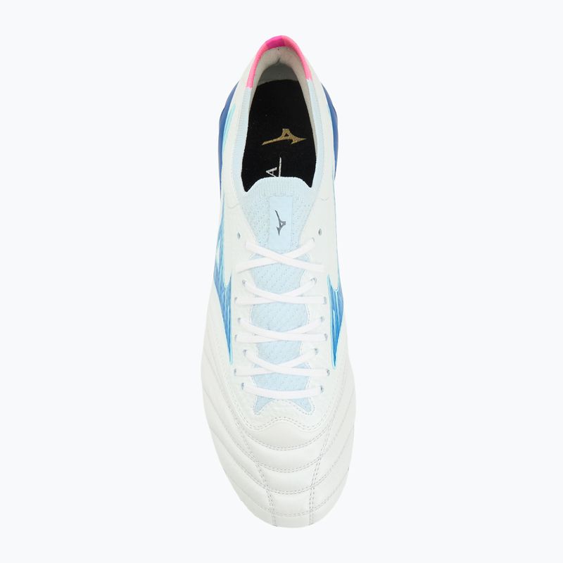 Мъжки футболни обувки Mizuno Morelia Neo IV Β Elite MD white/tanager turquoise/pink tetra 5