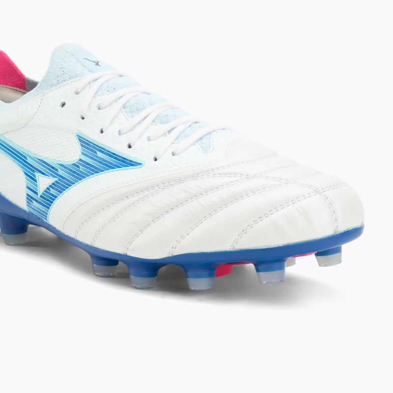 Мъжки футболни обувки Mizuno Morelia Neo IV Β Elite MD white/tanager turquoise/pink tetra 7