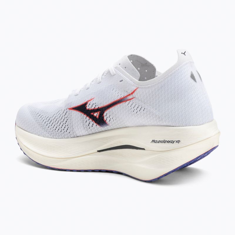 Mizuno Wave Rebellion Pro 3 обувки за бягане бяло/баритоново синьо/огнена кора 3