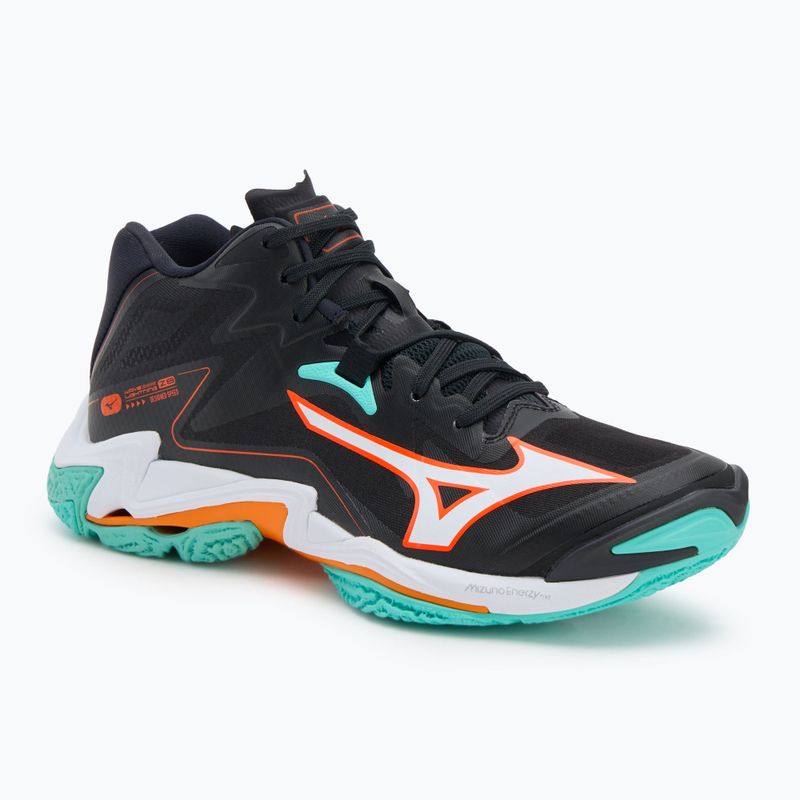 Обувки за волейбол Mizuno Wave Lightning Z8 Mid black/tangelo/ice green