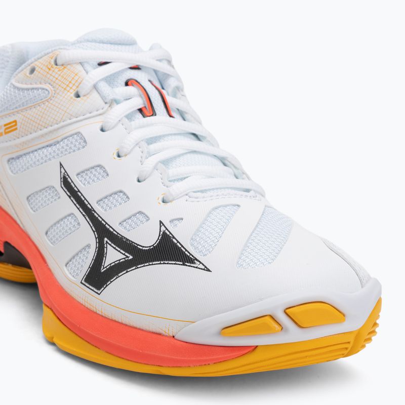 Обувки за волейбол Mizuno Wave Voltage 2 white/fiery coral 2/citrus 7