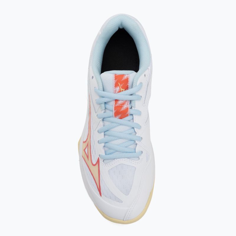 Дамски обувки за волейбол Mizuno Thunder Blade Z white/calypso coral/pale banan 5