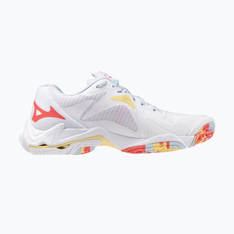 Дамски обувки за волейбол Mizuno Wave Lightning Z8 white/calypso coral/pale banan 2