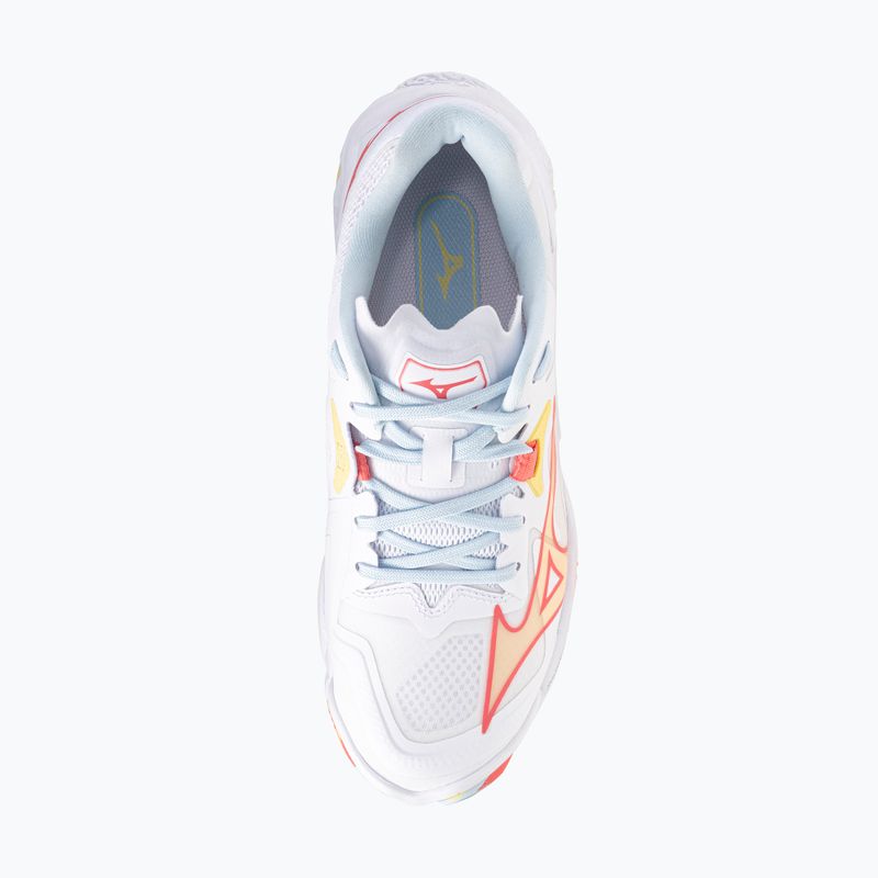 Дамски обувки за волейбол Mizuno Wave Lightning Z8 white/calypso coral/pale banan 5