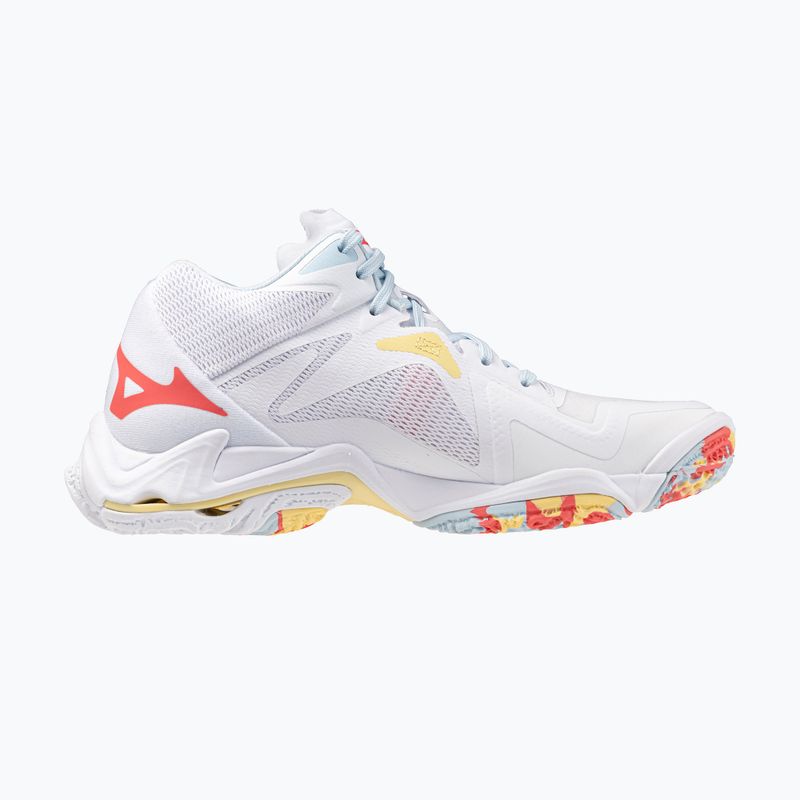Дамски обувки за волейбол Mizuno Wave Lightning Z8 Mid white/calypso coral/pale banan 2